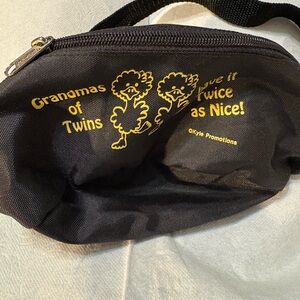 Black Fanny Pack with Yellow Graphic